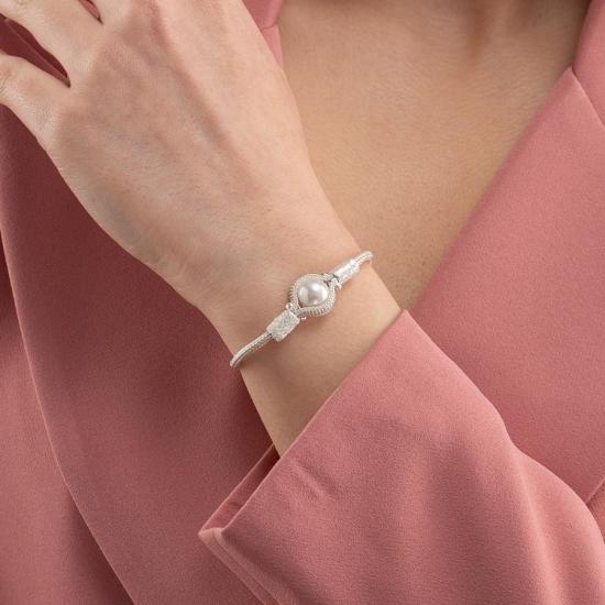Kazaziye Pearl Silver Bracelet