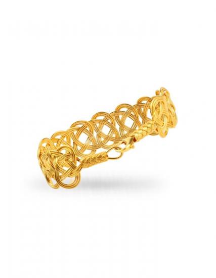 Gold Plated Kazaziye Herringbone Bracelet