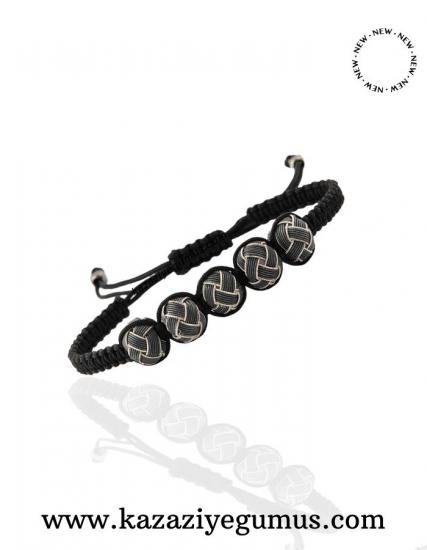 Kazaziye Macrame Corded Silver Bracelet