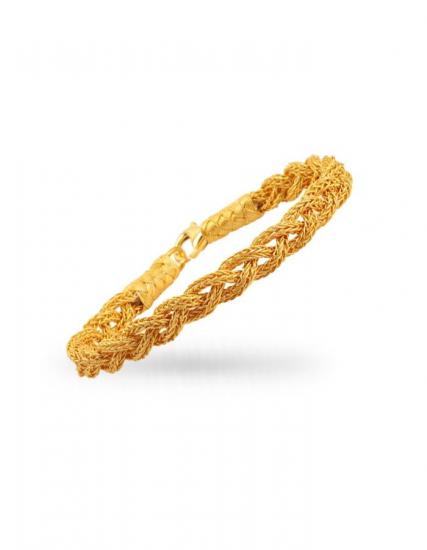 Unisex Gold Plated Knit Bracelet