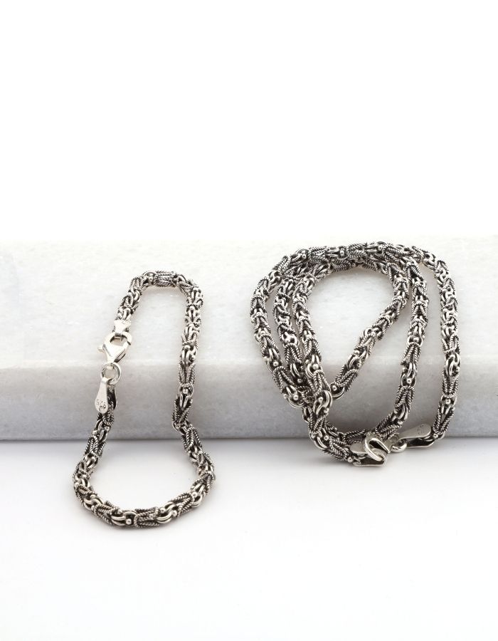Albanian Chain Sterling Silver Bracelet