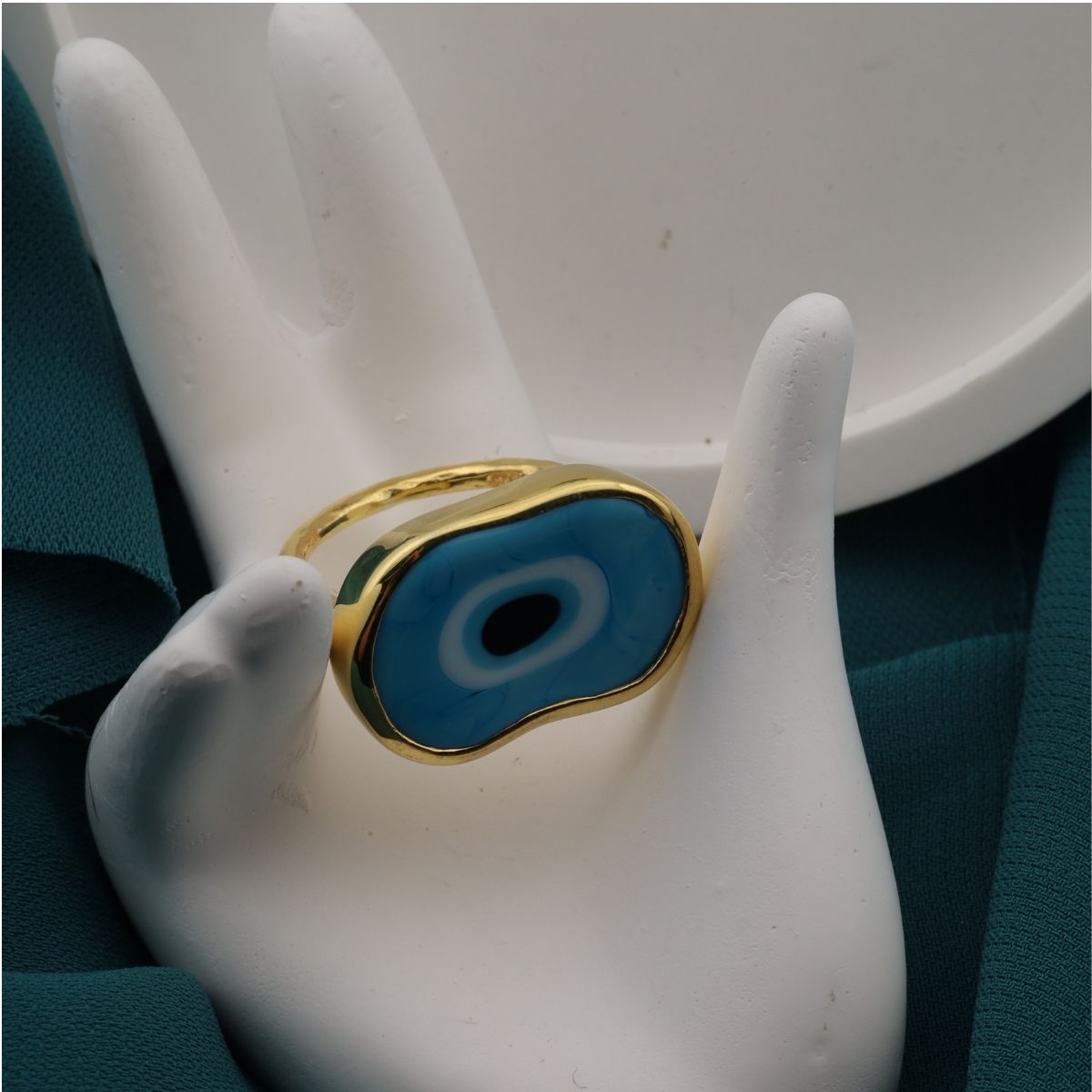 925 Sterling Silver Gold Evil Eye Set