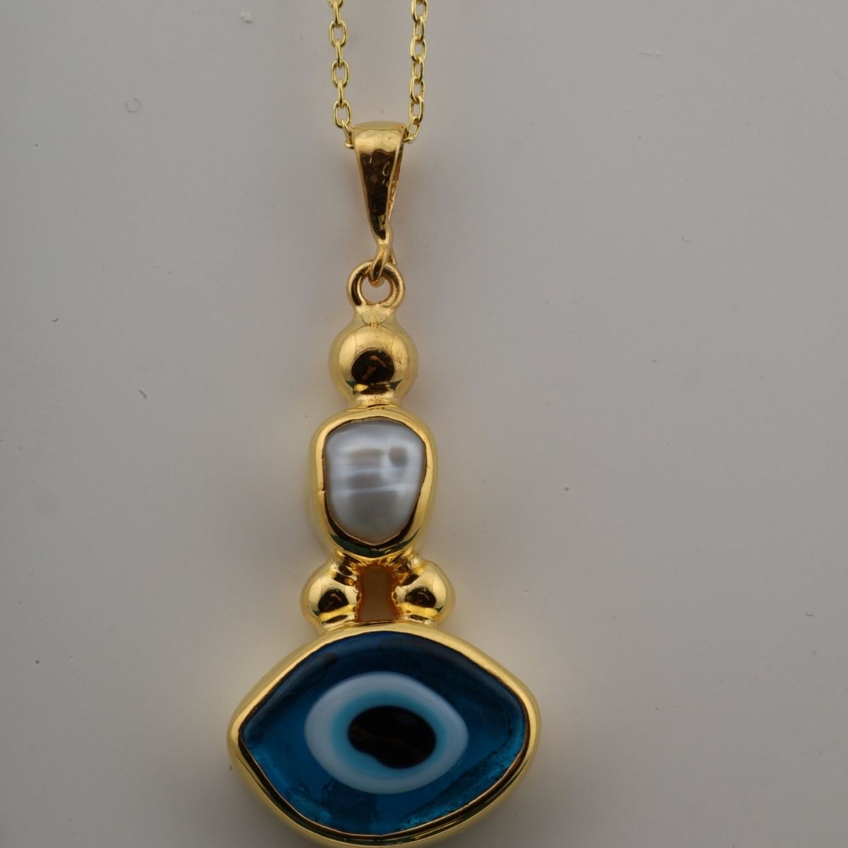 925 Sterling Silver Gold Evil Eye Set