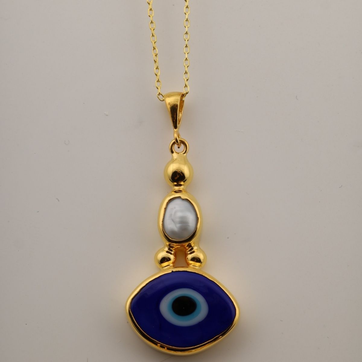 925 Sterling Silver Gold Evil Eye Set