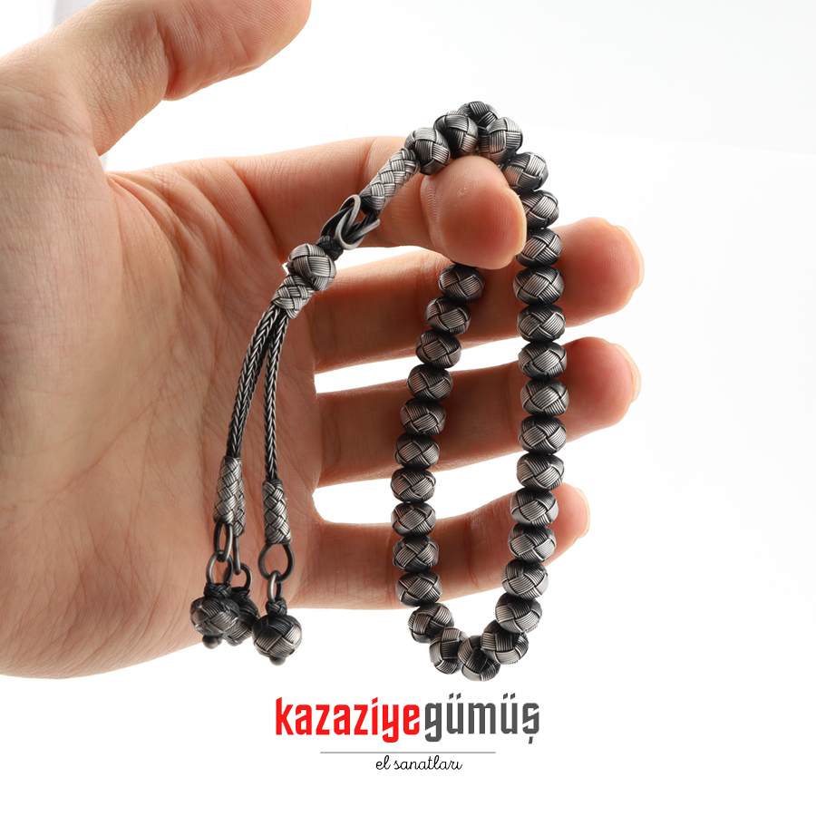 Oxidized Kazaziye Silver Rosary