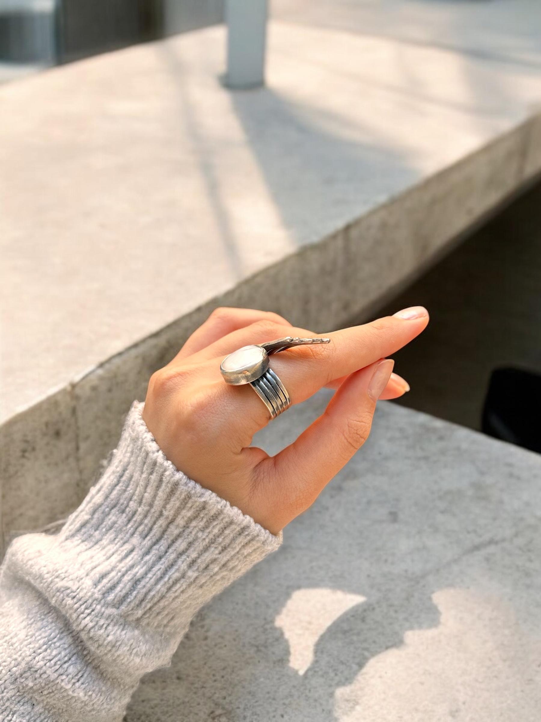 Filigree Pearl Ring