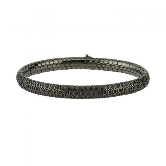 925 Silver Zircon Vip Handcuff Bracelet Model